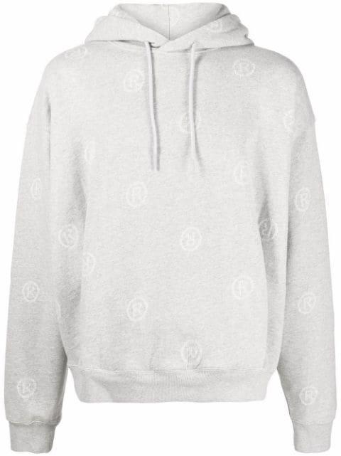 monogram-print pullover hoodie by MARTINE ROSE