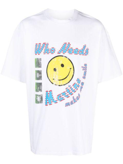 slogan-print cotton T-shirt by MARTINE ROSE