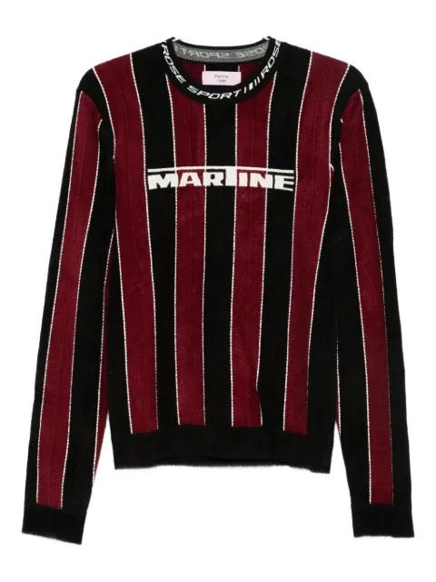 striped logo-print sweater by MARTINE ROSE