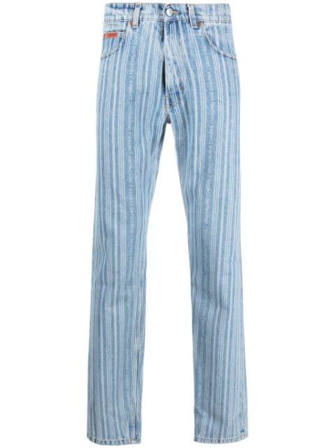 striped straight-leg jeans by MARTINE ROSE