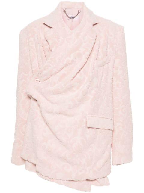 towelling-finish wrap cotton blazer by MARTINE ROSE