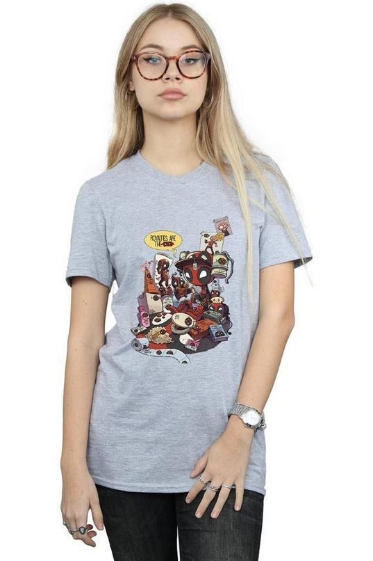 Deadpool Merchandise Royalties Cotton Boyfriend T-Shirt by MARVEL Deadpool Merchandise Royalties Cotton Boyfriend T-Shirt by MARVEL