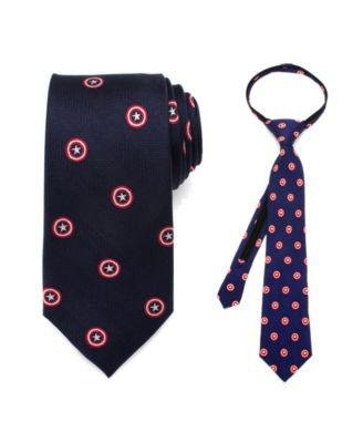 Father and Son Captain America Zipper Necktie Gift Set by MARVEL