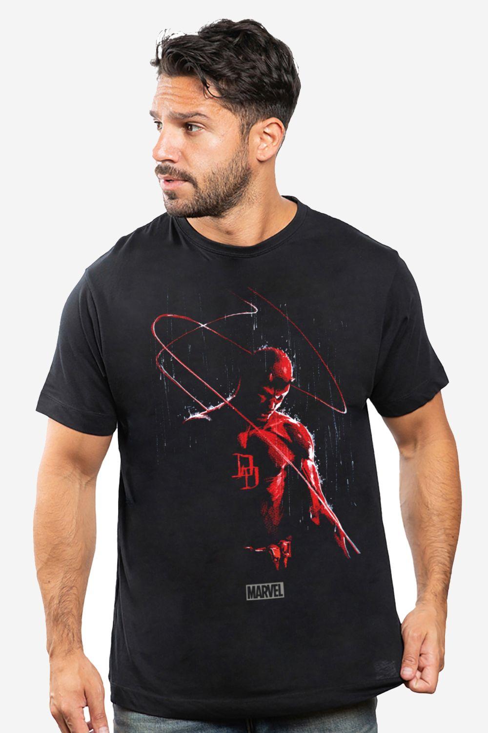 Marvel Daredevil Rain Mens T-Shirt Black by MARVEL