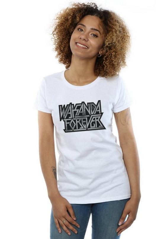 Wakanda Forever Logo Cotton T-Shirt by MARVEL