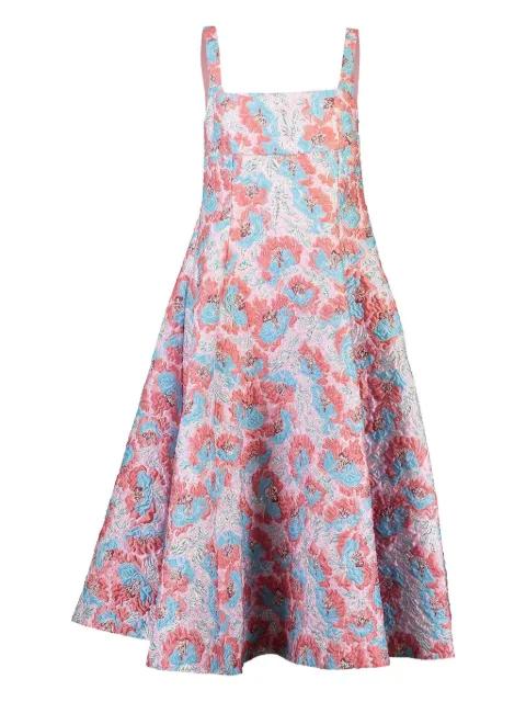 Beaux floral-brocade midi dress by MARY KATRANTZOU