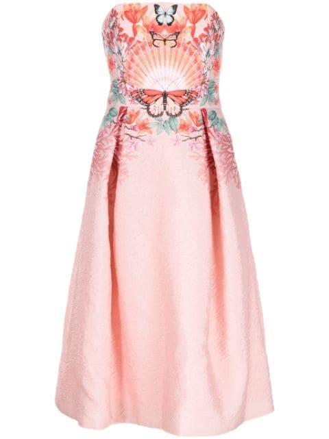 Meadow embroidered midi dress by MARY KATRANTZOU