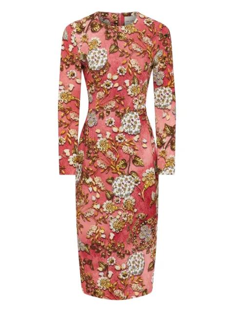 Naomi floral-print long-sleeve midi dress by MARY KATRANTZOU