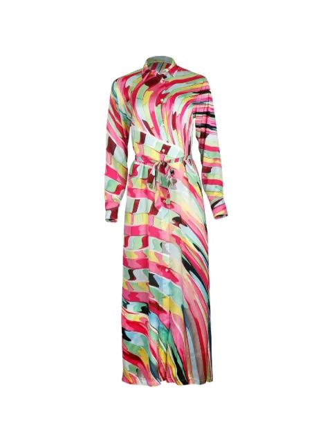 Torino geometric-print belted maxi dress by MARY KATRANTZOU