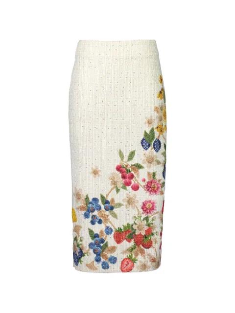 Vargas fruit-embroidered midi skirt by MARY KATRANTZOU