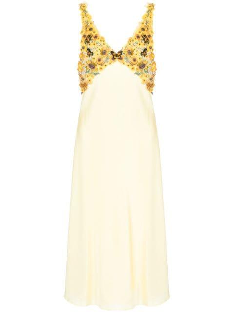 beaded stretch-silk slip dress by MARY KATRANTZOU