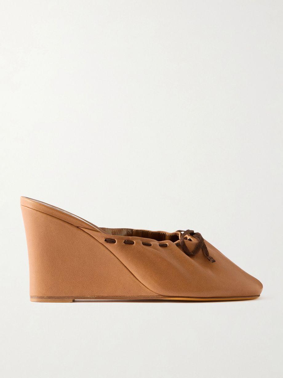 Ballet leather wedge mules by MARYAM NASSIR ZADEH