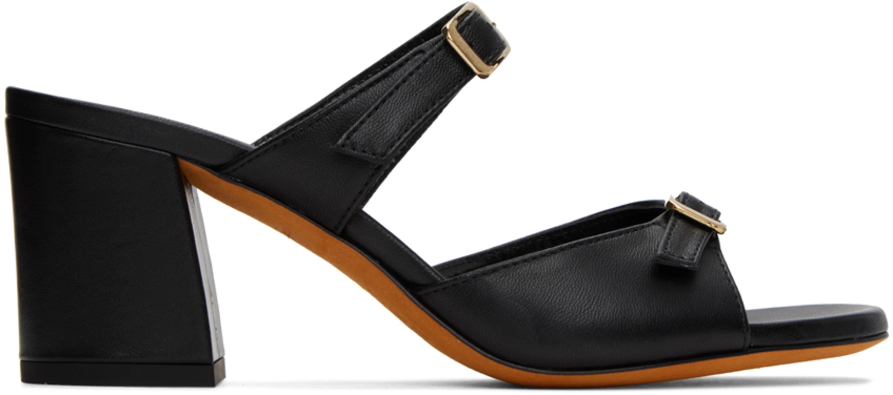 Black Una Heeled Sandals by MARYAM NASSIR ZADEH