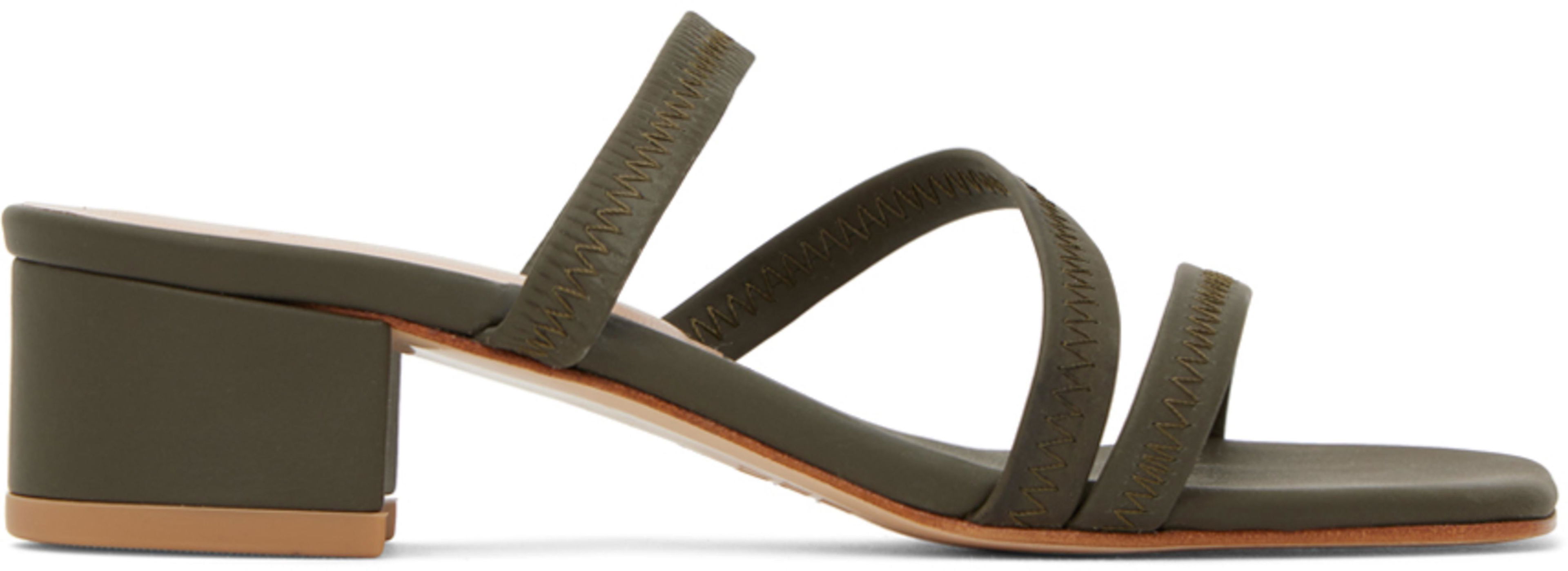 Khaki Riviera Sandals by MARYAM NASSIR ZADEH