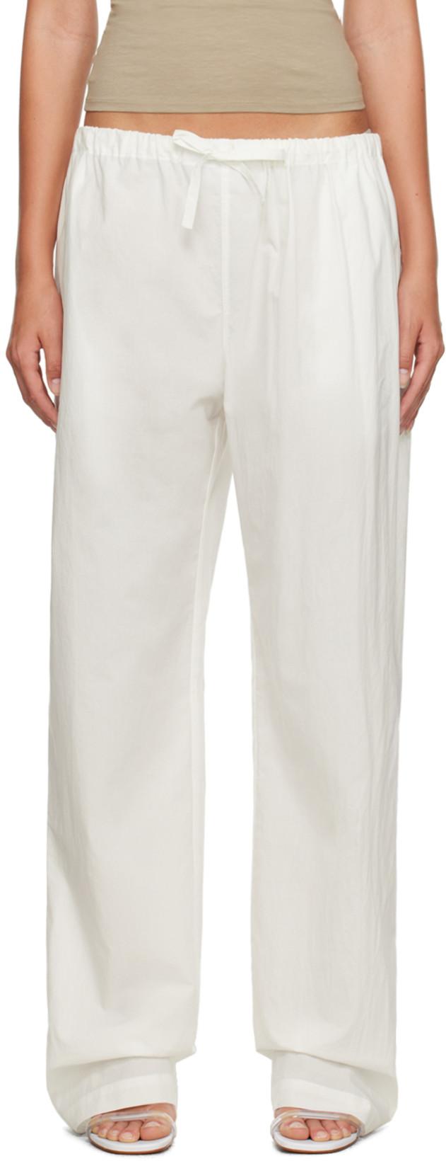 White Yosemite Trousers by MARYAM NASSIR ZADEH