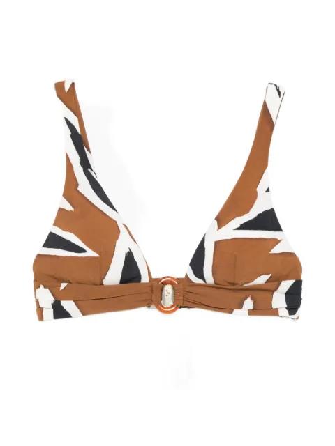 abstract-print buckle bikini top by MARYAN MEHLHORN