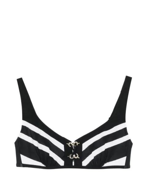striped lace-up bikini top by MARYAN MEHLHORN