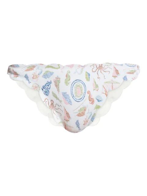 Antibes cameo-print bikini bottoms by MARYSIA