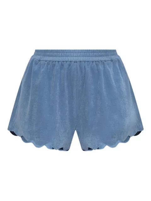 Bellini scallop-hem elastic-waist shorts by MARYSIA