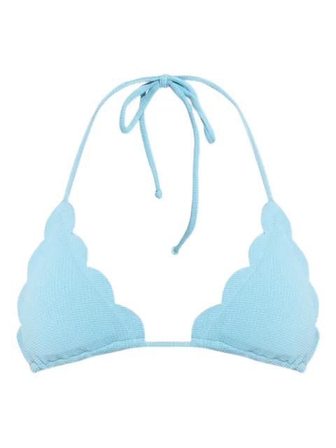 Broadway scallop-edge bikini top by MARYSIA