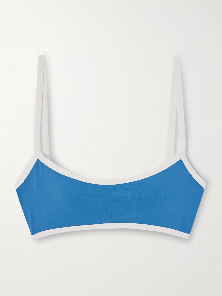Ligne two-tone bikini top by MARYSIA