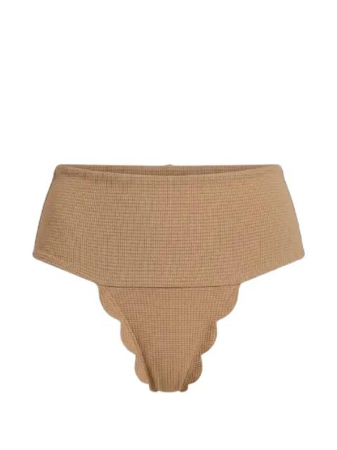 Santa Clara scallop-hem bikini bottoms by MARYSIA