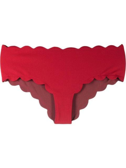 Spring scallop-edge bikini bottoms by MARYSIA