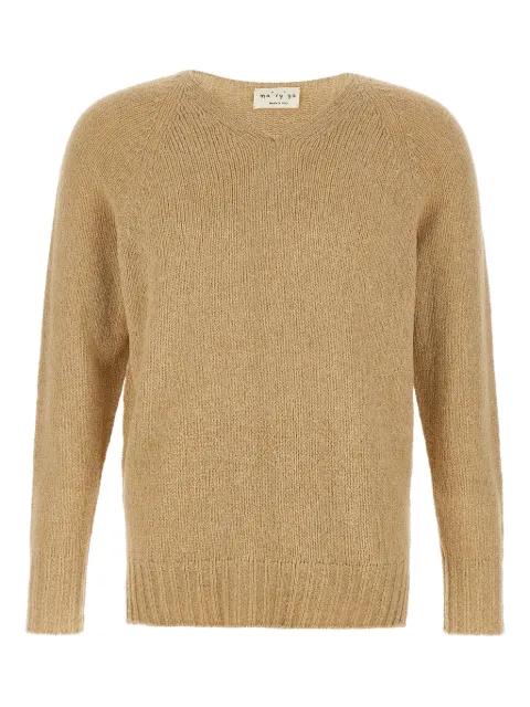 V-neck bouclé sweater by MA'RY'YA