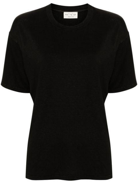 crew-neck linen T-shirt by MA'RY'YA