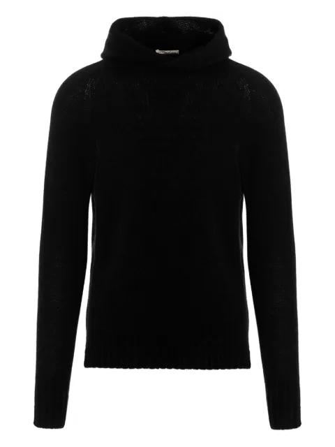 hoodied side-split sweater by MA'RY'YA