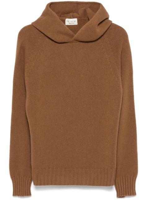 ribbed-knit hoodie by MA'RY'YA