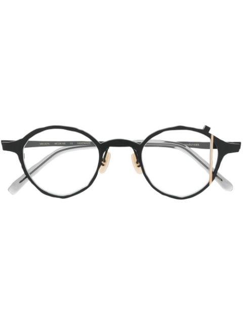 strap-detail round glasses by MASAHIROMARUYAMA