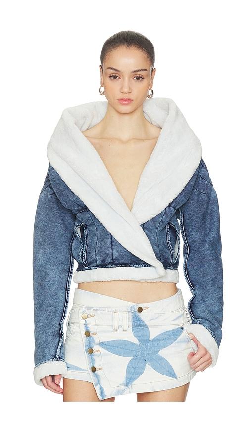 Masha Popova Bathrobe Vortex Jacket in Blue by MASHA POPOVA