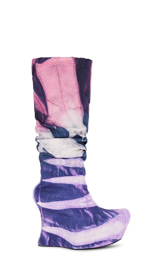 Masha Popova Drapey Slouch Boots in Purple by MASHA POPOVA