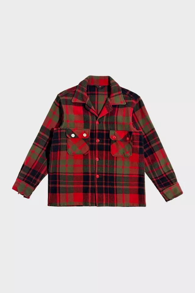 Vintage 1970's Woolrich Plaid Wool Flannel Shirt Jacket by MASK SANTA FE