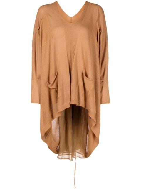 V-neck knitted blouse by MASNADA