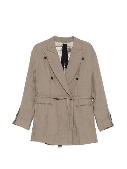 double-breasted belted blazer by MASNADA