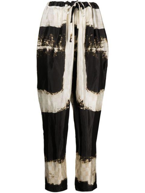 drawstring tapered-leg trousers by MASNADA