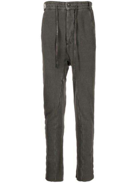 drawstring-waist drop-crotch trousers by MASNADA