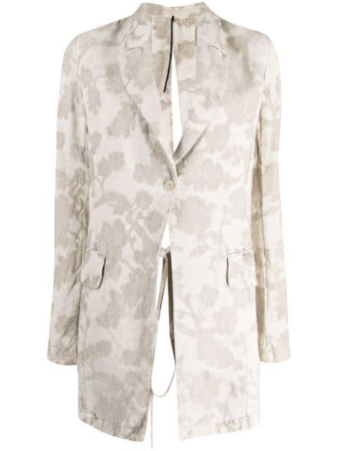 embroidered-flower blazer by MASNADA