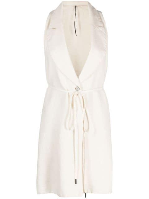 front-tie buttoned waistcoat by MASNADA