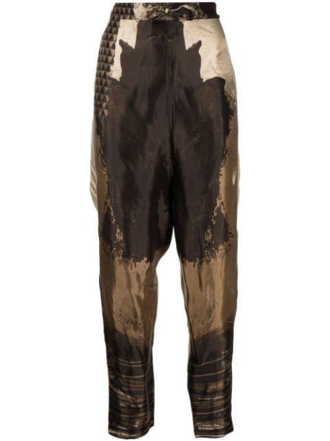graphic-print trousers by MASNADA