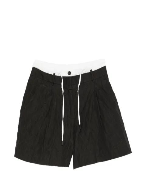 layered drawstring shorts by MASNADA