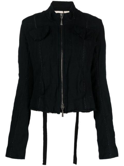 perforated cropped jacket by MASNADA