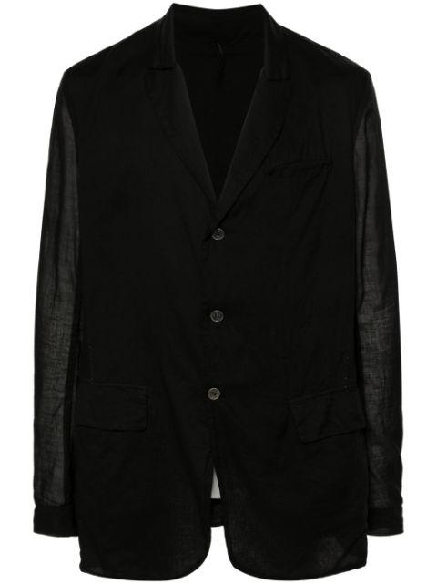 semi-sheer single-breasted blazer by MASNADA