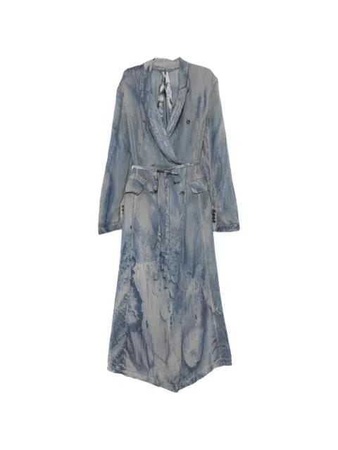 tied-waist coat by MASNADA