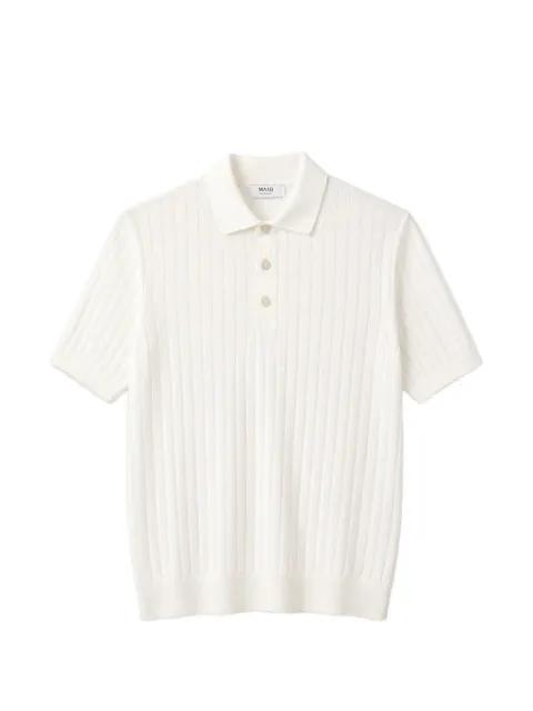 ribbed-knit polo shirt by MASQ