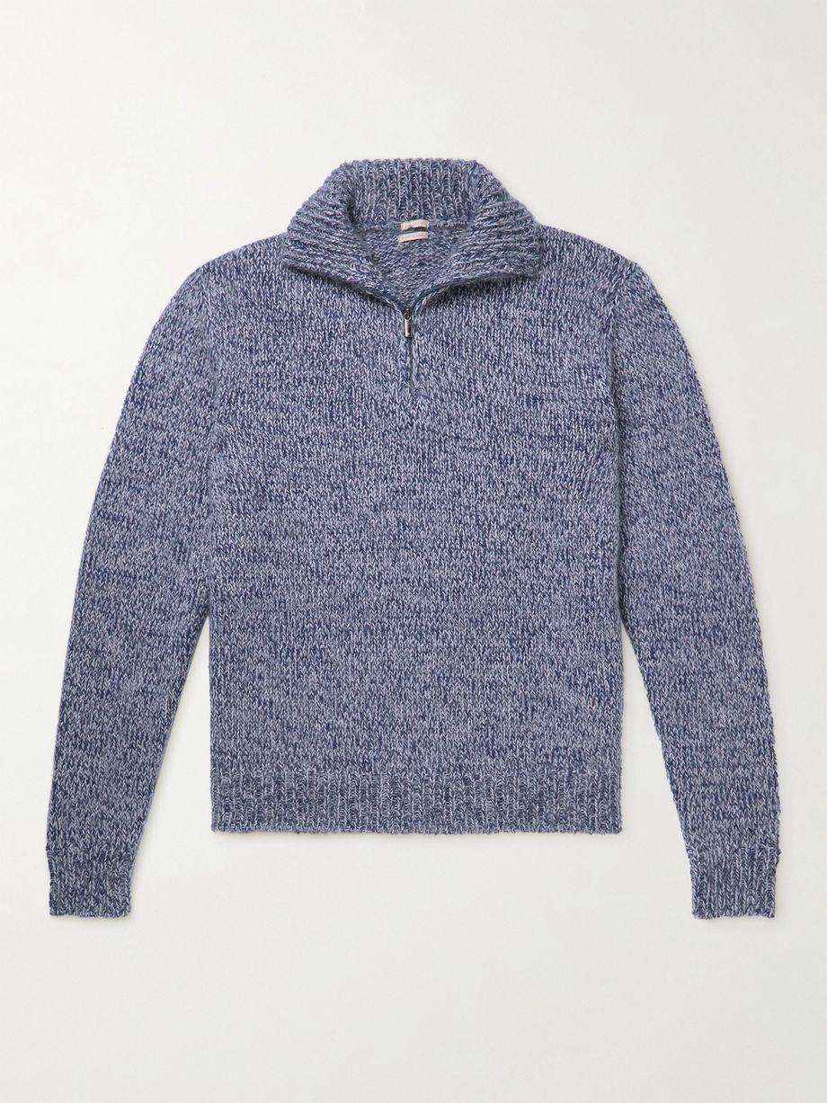 Wool, Mohair and Silk-Blend Half-Zip Sweater by MASSIMO ALBA