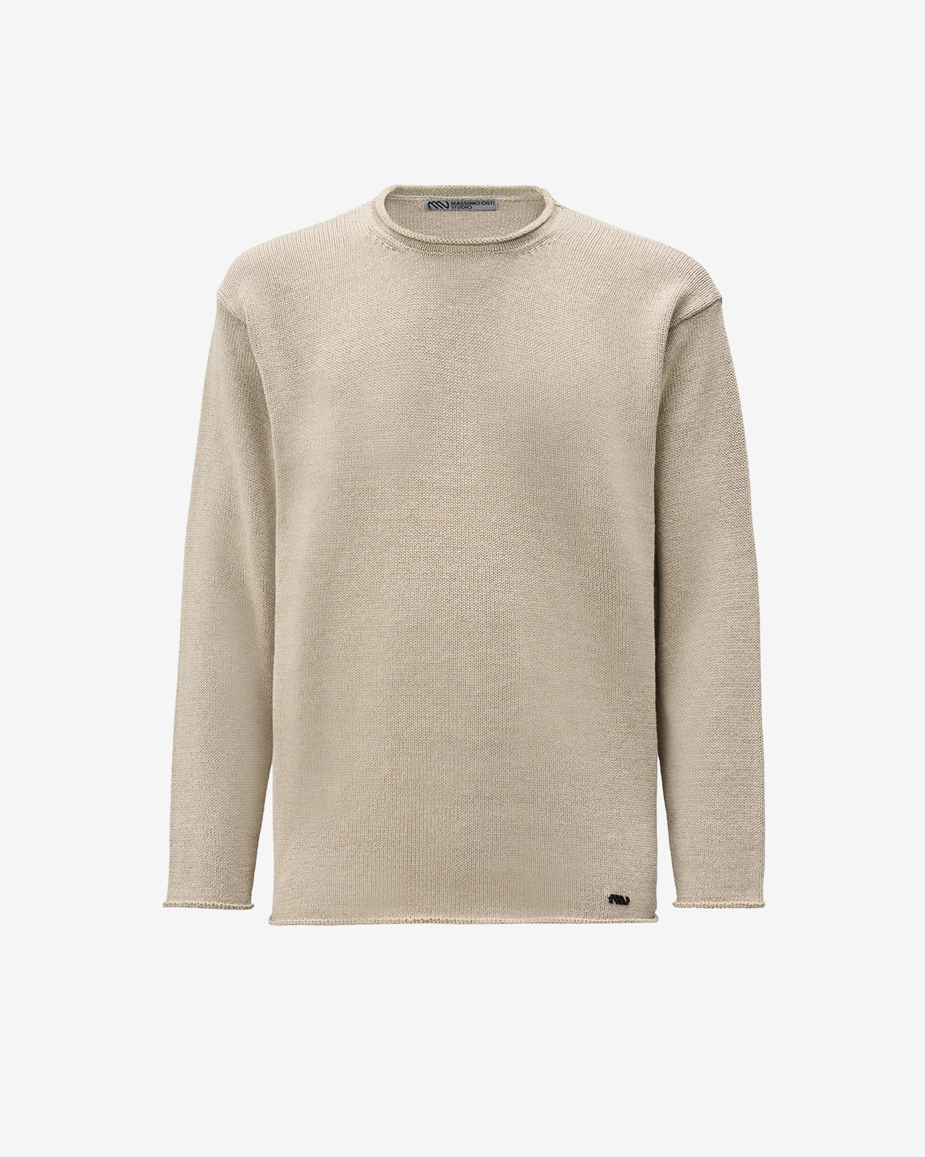 Massimo Osti - Men's Mock Sweater - (Tan) by MASSIMO OSTI