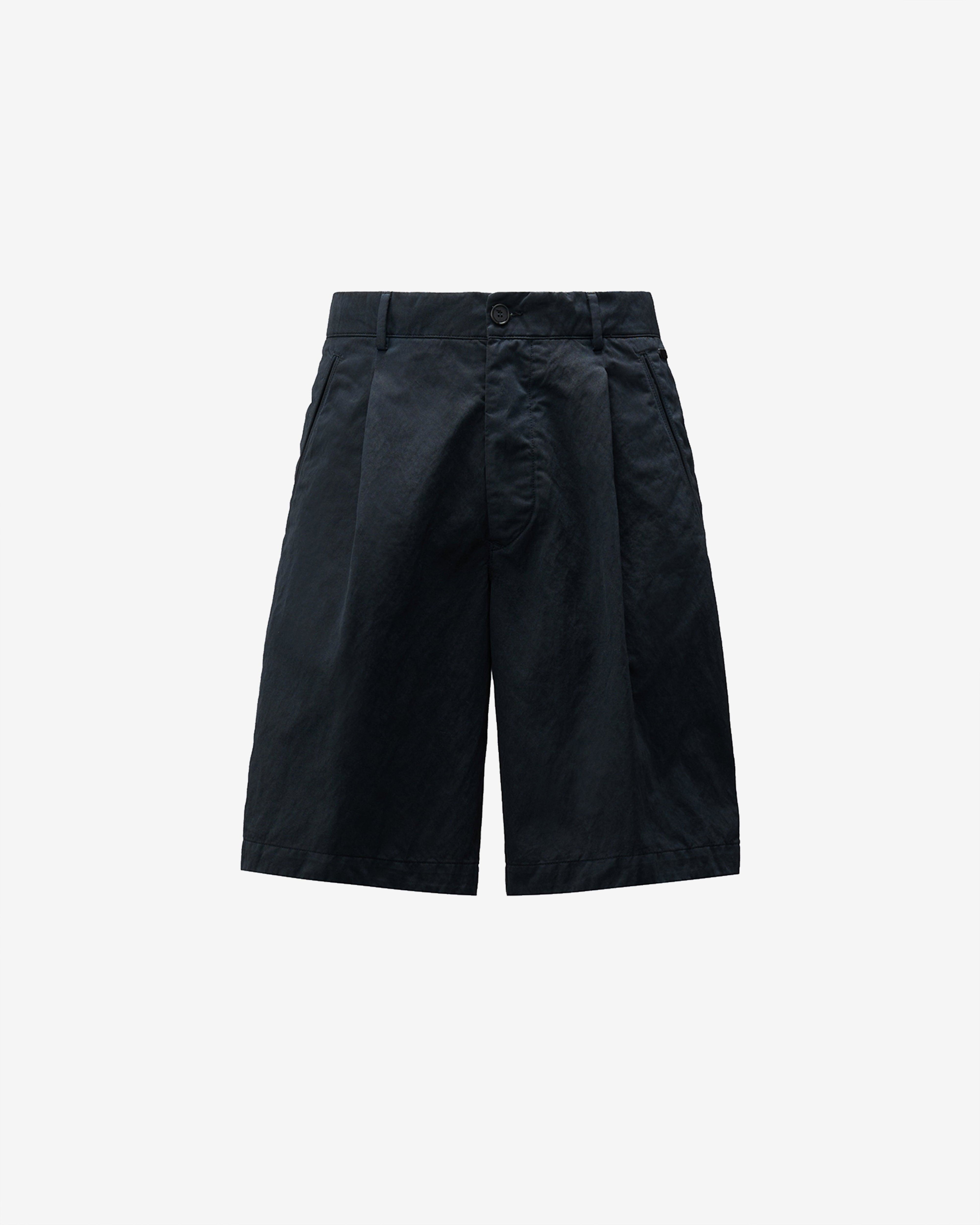 Massimo Osti - Men's Pleated Shorts - (Black) by MASSIMO OSTI